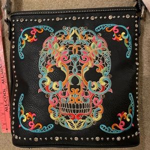 NWT Montana West Bling Sugar Skull Purse